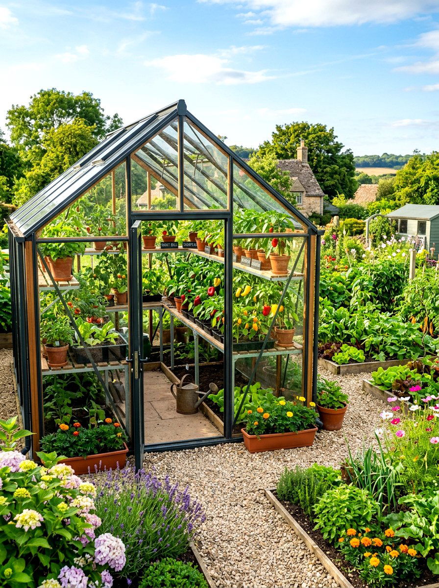 Greenhouse Vegetable Garden - 30 kitchen garden ideas