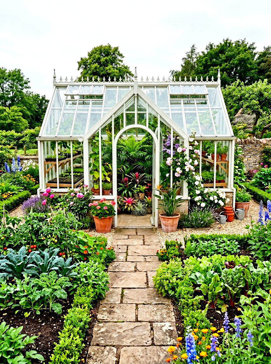 Greenhouse Vegetable Garden - 30 backyard vegetable garden ideas
