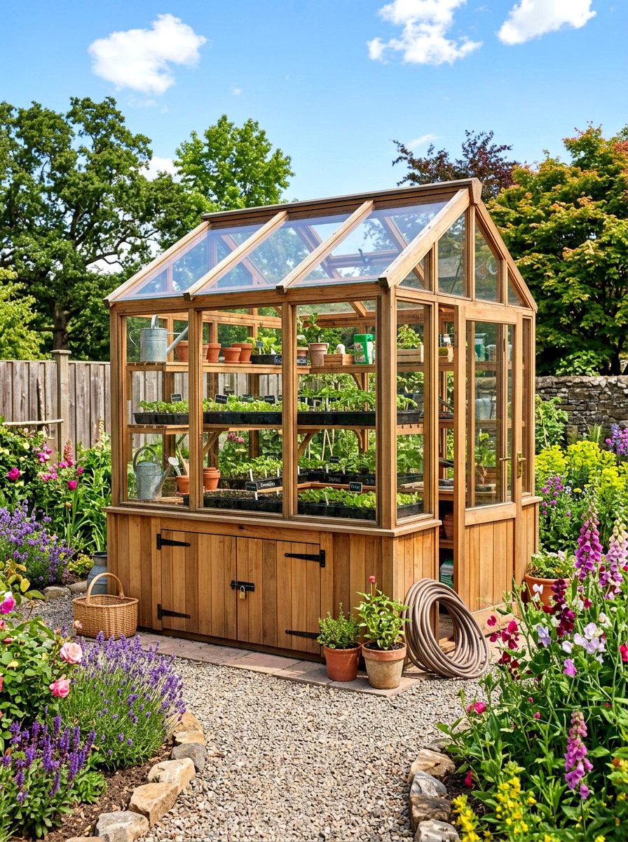 Greenhouse With Storage - 30 small greenhouse ideas