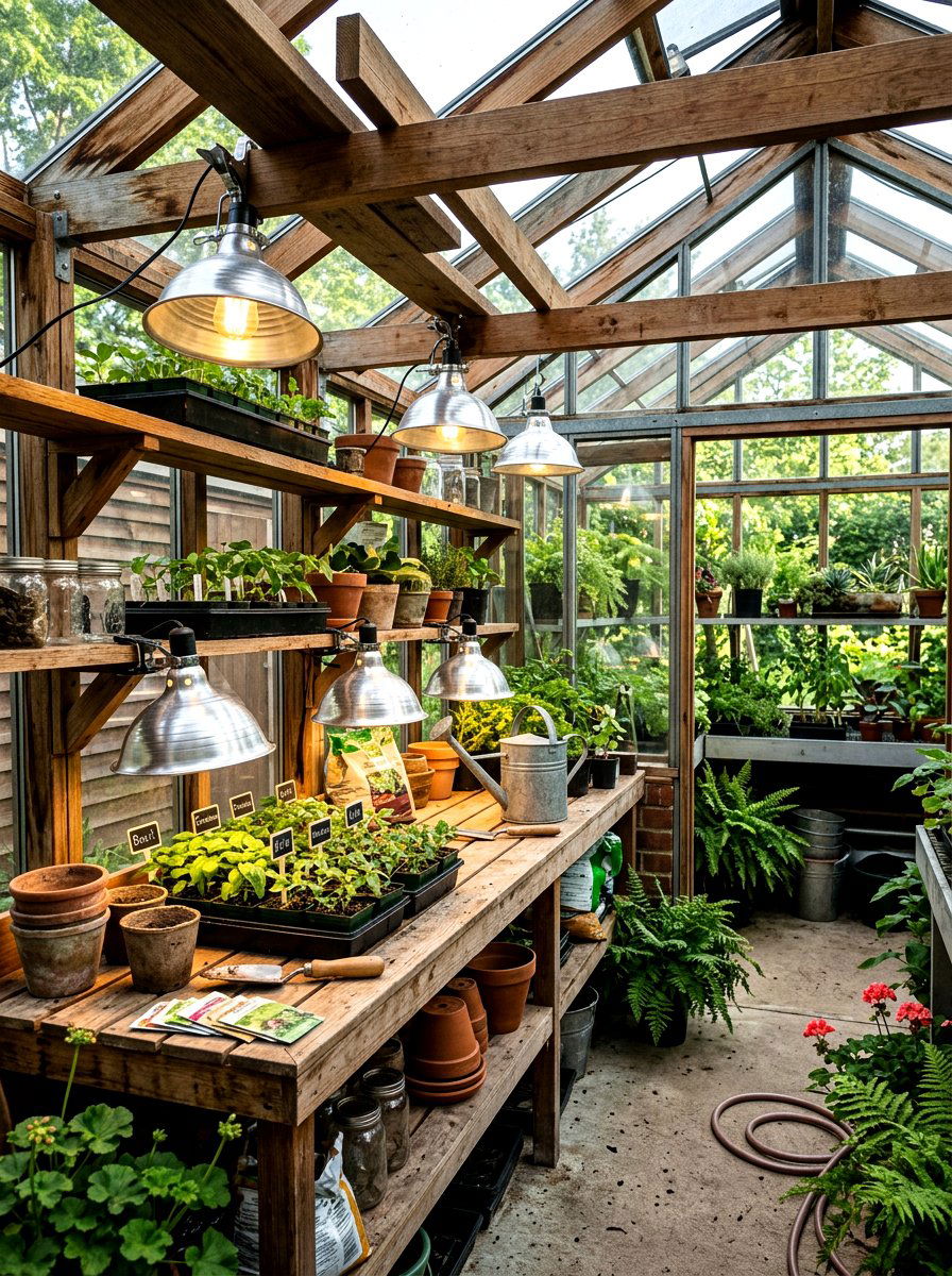 Greenhouse clamp lights - 30 greenhouse lighting ideas