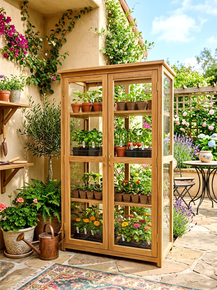 Greenhouse patio cabinet - 30 patio vegetable garden ideas