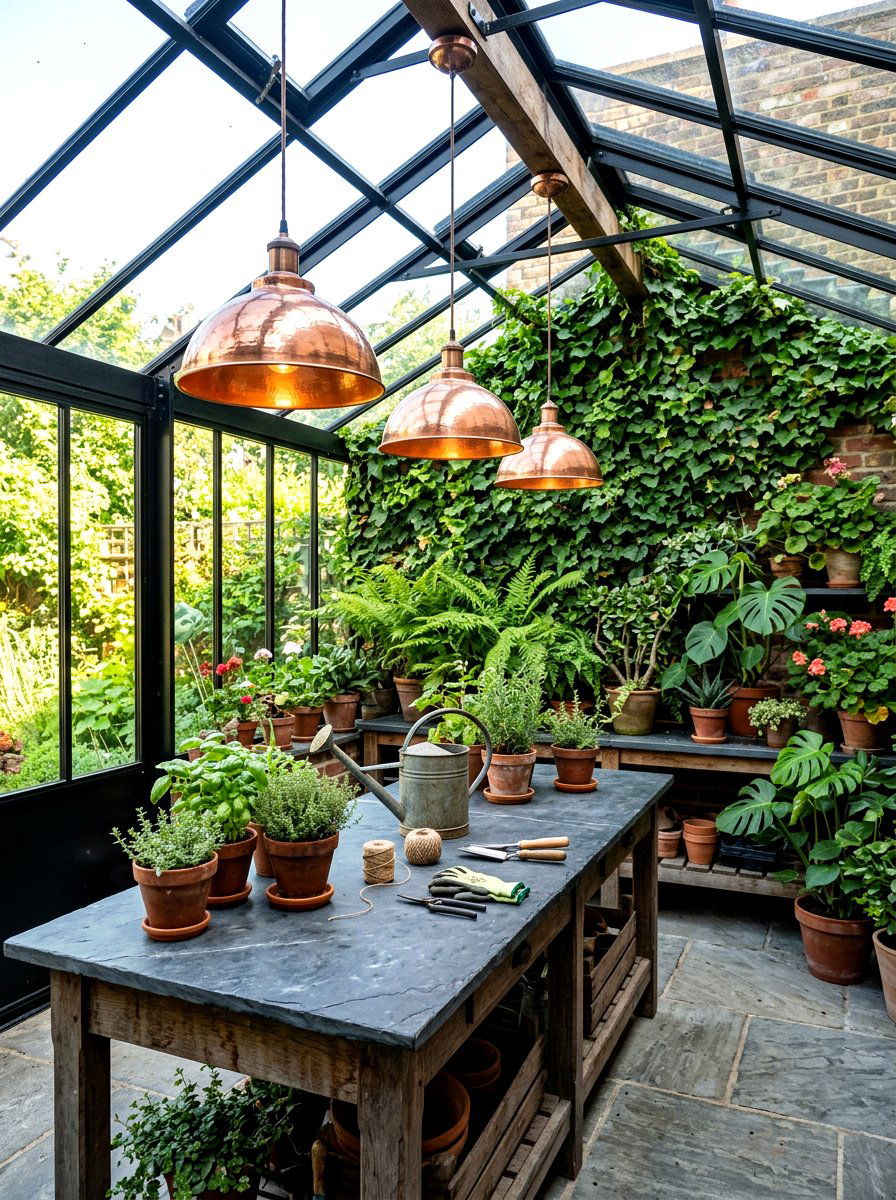 Greenhouse pendant lights - 30 greenhouse lighting ideas