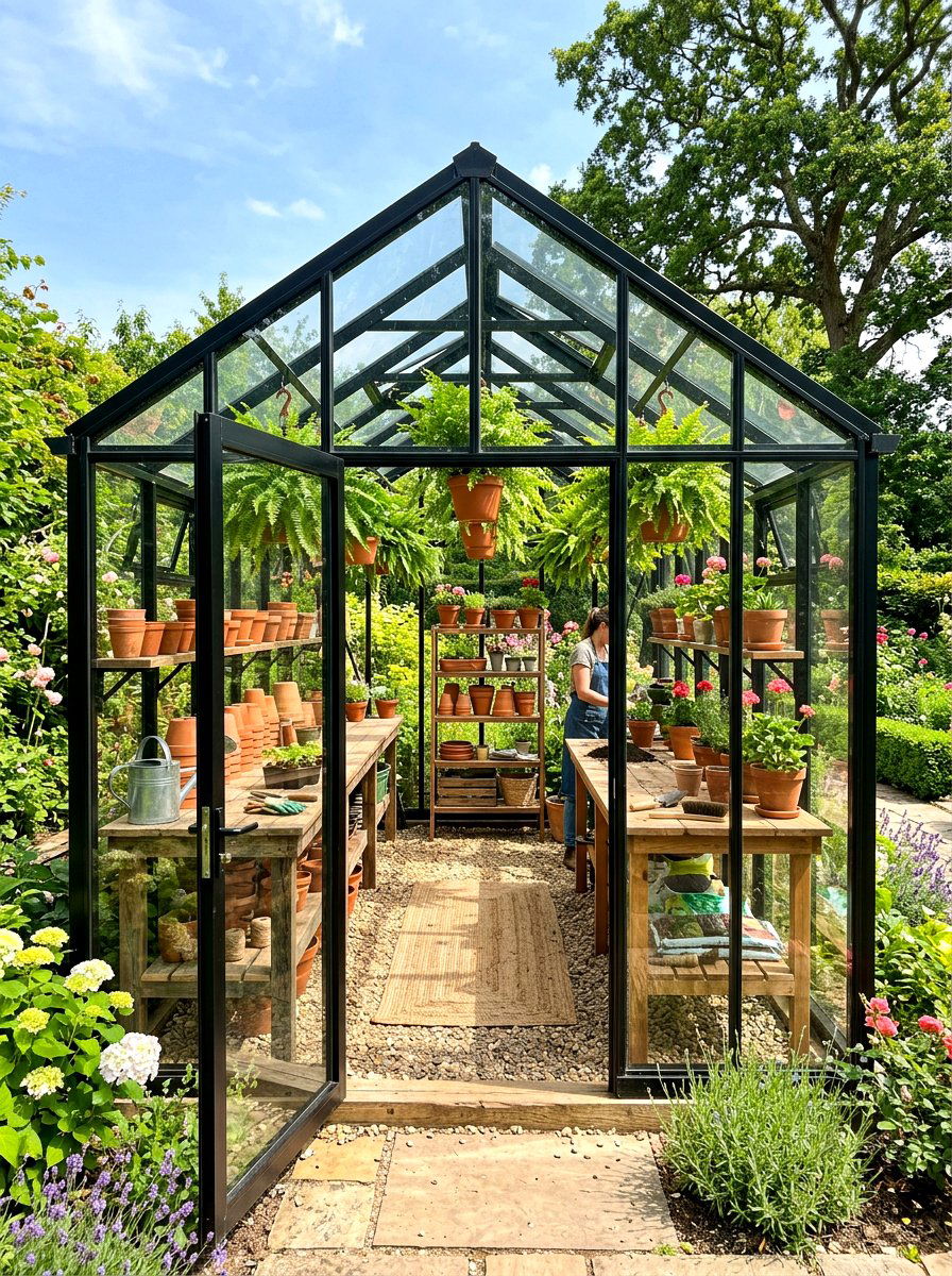 Greenhouse potting shed - 30 backyard destination ideas