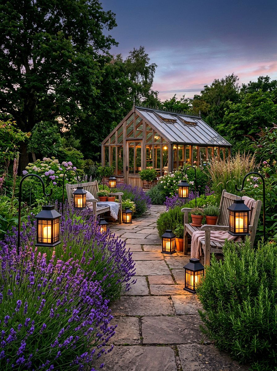 Greenhouse solar lanterns - 30 greenhouse lighting ideas
