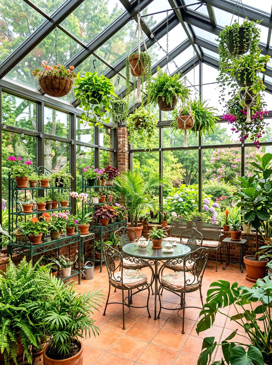 Greenhouse style sunroom - 30 garden inspired spring decor ideas