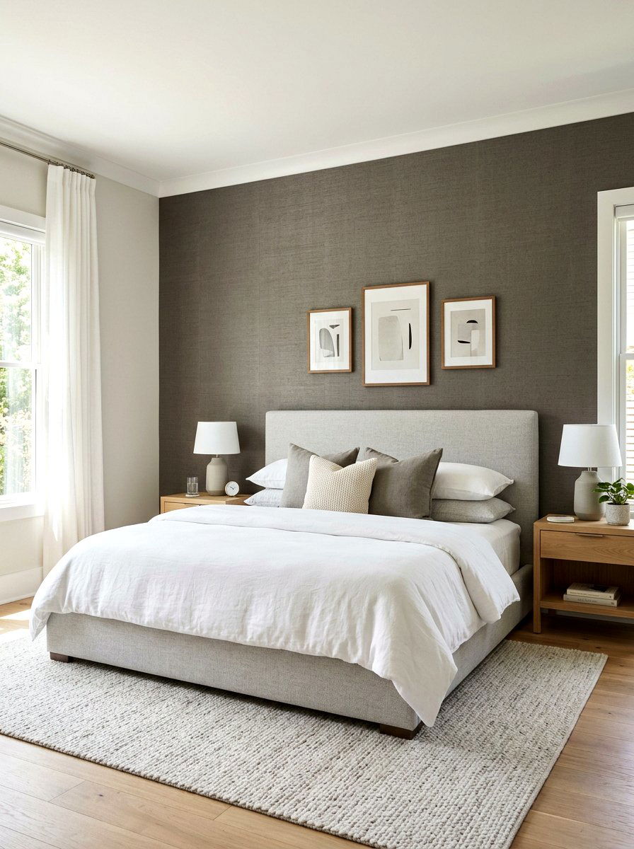 Greige Accent Wall - 30 greige room ideas