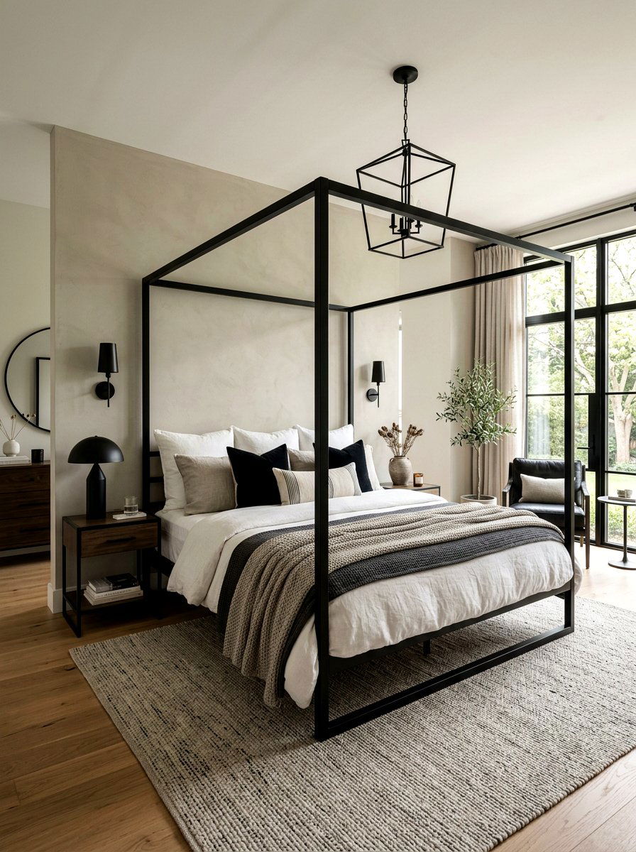 Greige And Black Bedroom - 30 bedroom color scheme ideas
