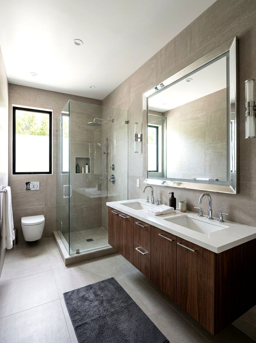 Greige And Chrome Bathroom - 30 bathroom color scheme ideas