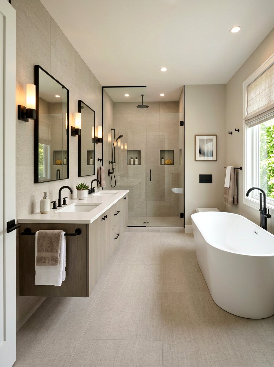 Greige Bathroom - 30 neutral bathroom ideas