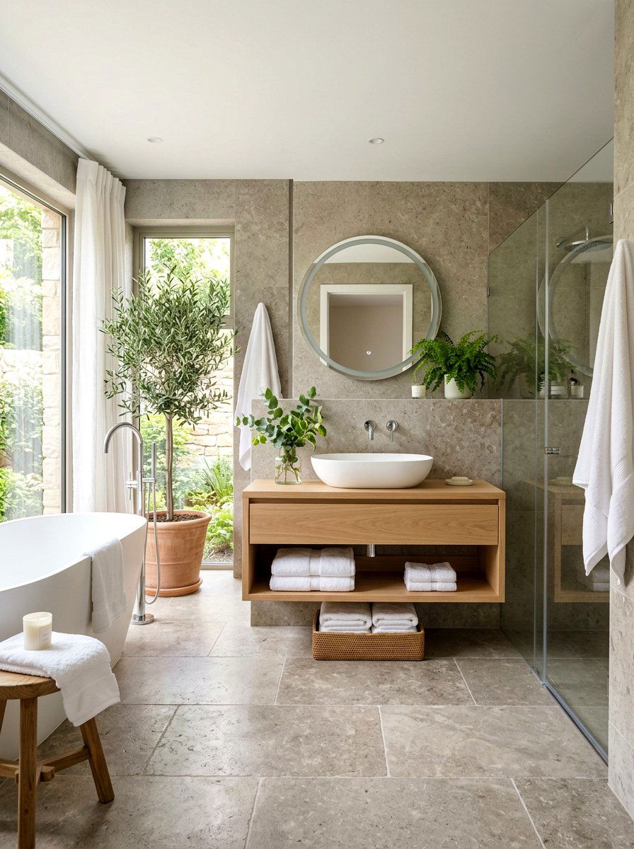 Greige Bathroom - 30 greige room ideas