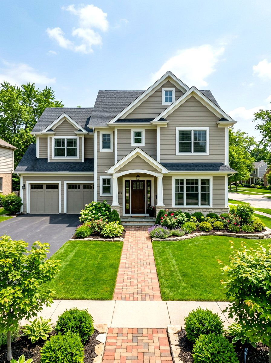 Greige Exterior Paint Color - 30 exterior paint color ideas