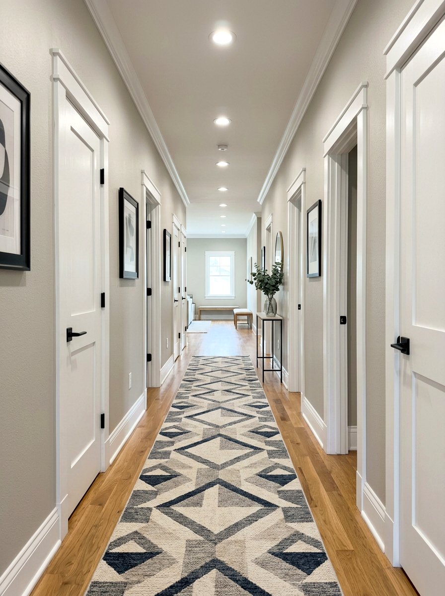 Greige Hallway - 30 greige room ideas