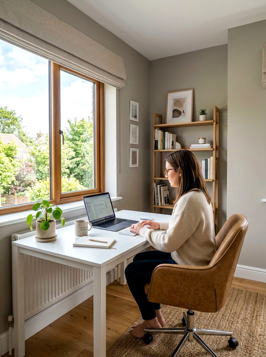 Greige Home Office - 30 greige room ideas