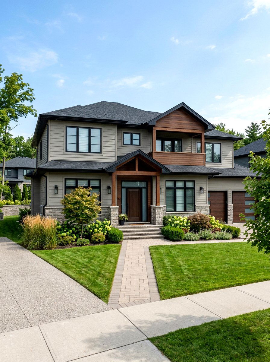 Greige Horizontal Siding - 30 horizontal siding exterior ideas