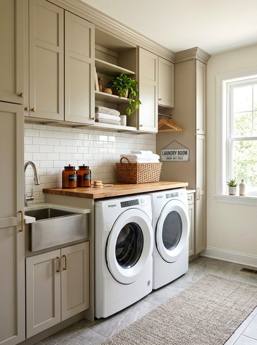 Greige Laundry Room - 30 greige room ideas