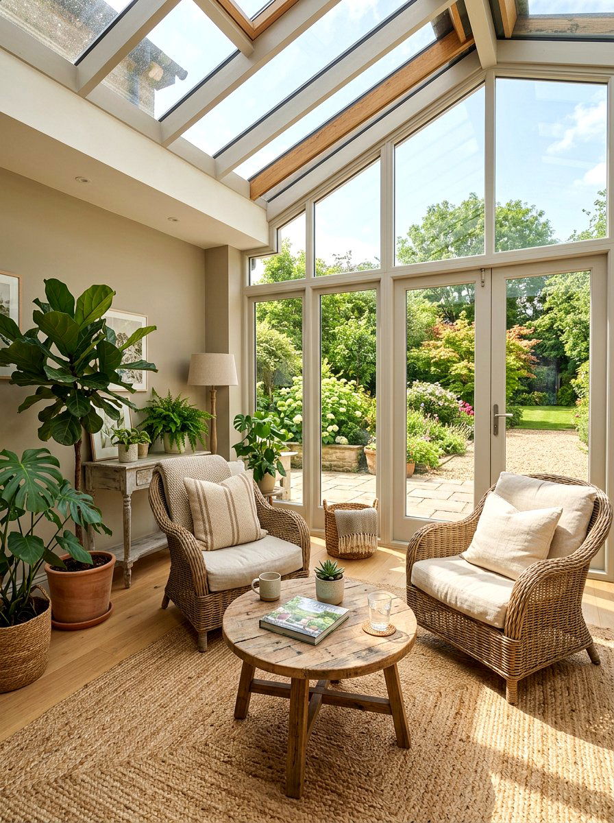 Greige Sunroom - 30 greige room ideas