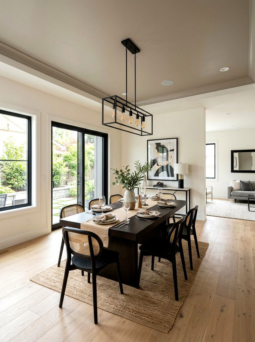 Greige dining room ceiling - 30 painted ceiling dining room ideas