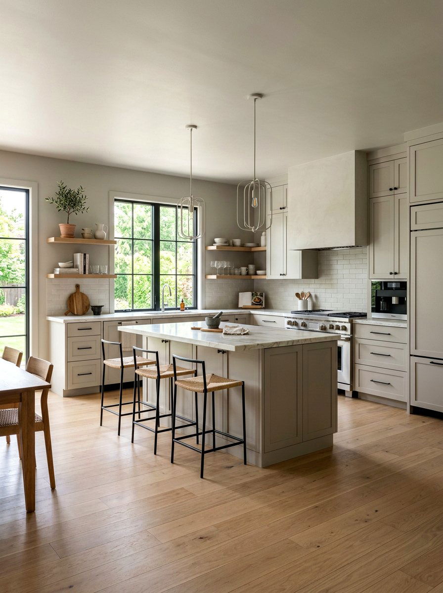 Greige kitchen - 30 color drenched kitchen ideas