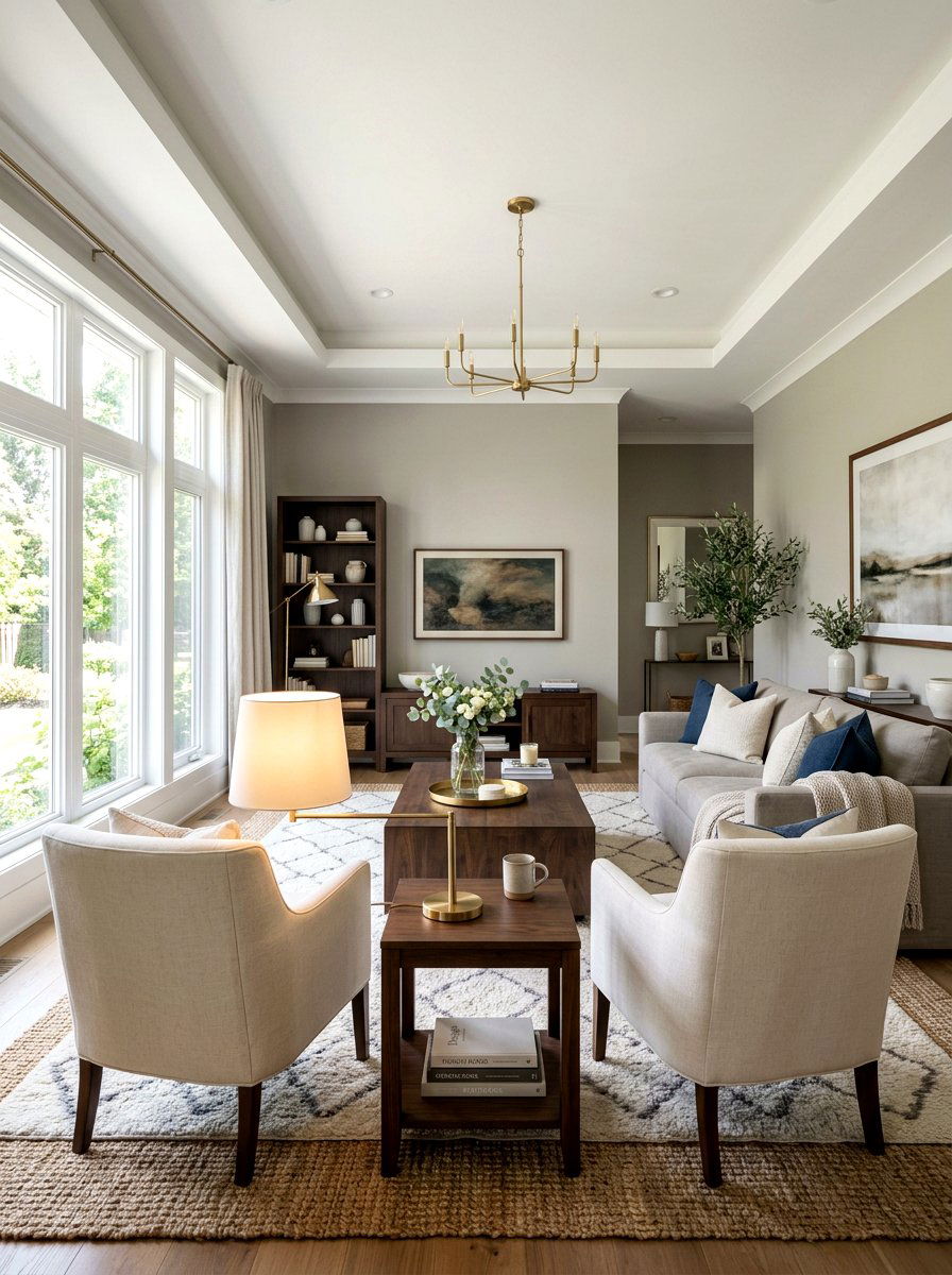 Greige living room - 30 warm neutral living room ideas