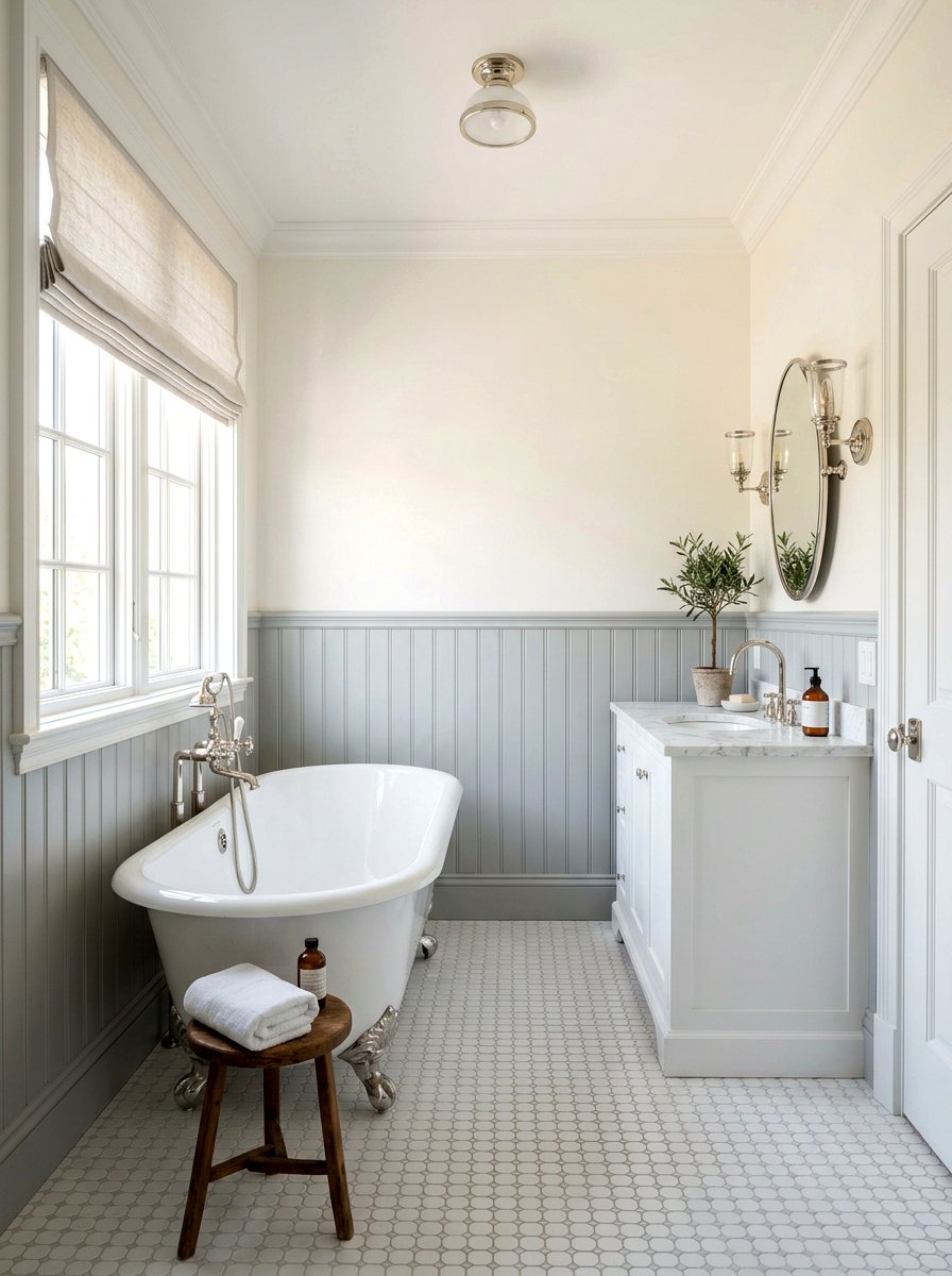 Grey Beadboard Bathroom Wainscoting - 30 beadboard bathroom ideas