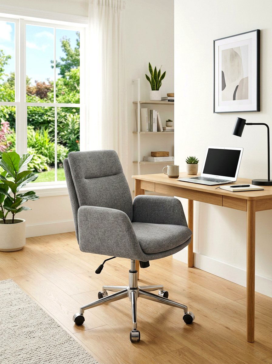 Grey Fabric Swivel Chair - 30 cozy cocoon chair ideas