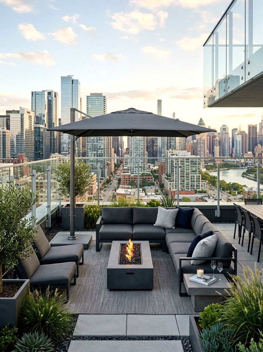 Grey Patio Umbrella - 30 patio umbrella ideas