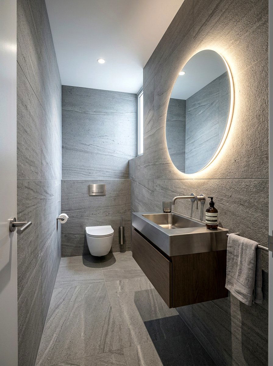 Grey Sandstone Bathroom - 30 sandstone powder room ideas