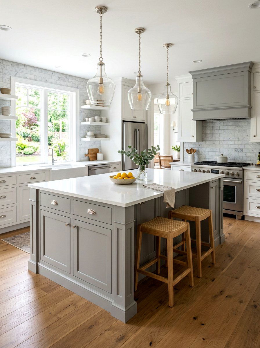 30 modern farmhouse kitchen island ideas: Stylish Storage Ideas