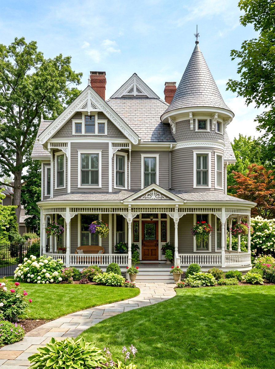 Grey Taupe Victorian House - 30 taupe exterior ideas