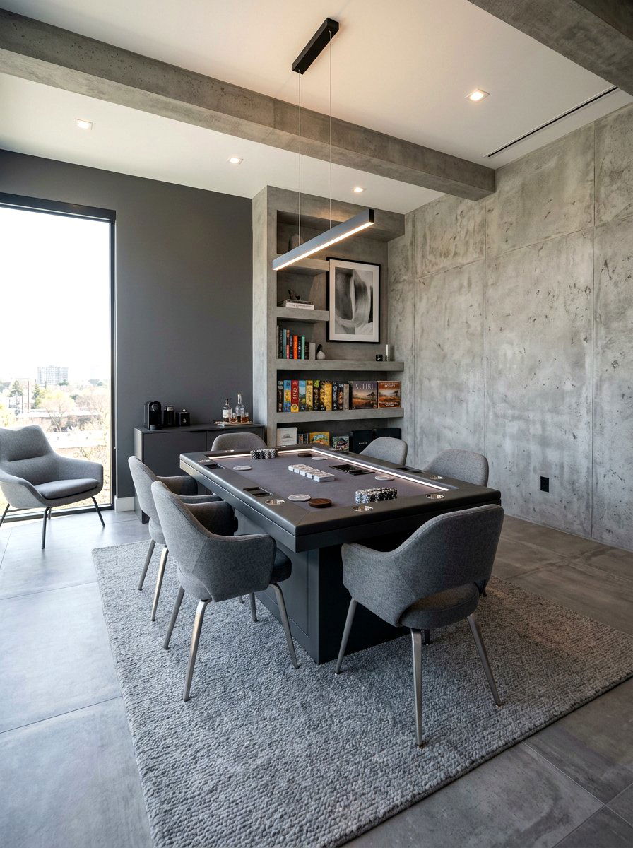 Grey Toned Space - 30 poker room ideas