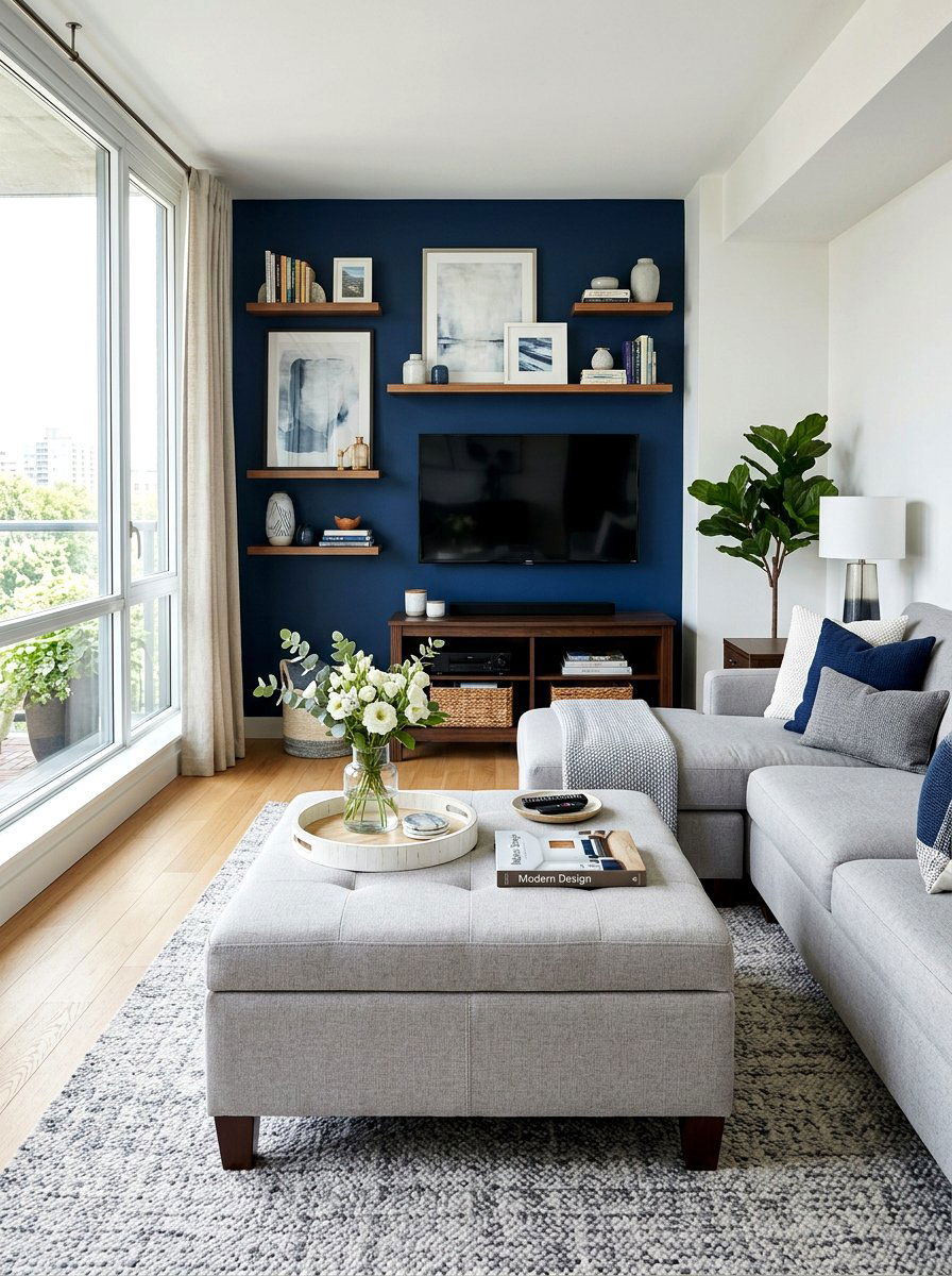 Grey Upholstered Ottoman - 30 ottoman styling ideas