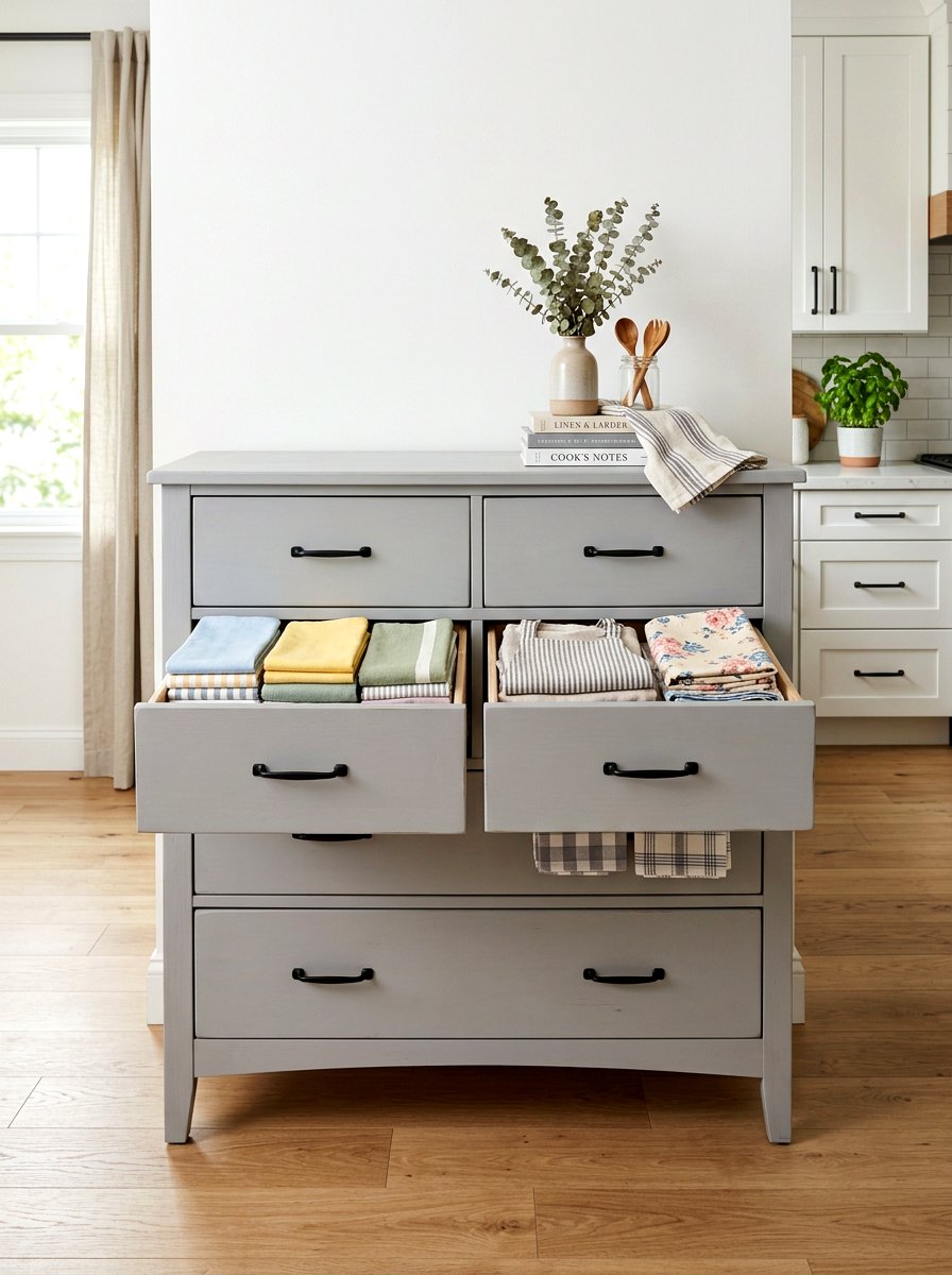 Grey dresser for kitchen linens - 30 dresser in kitchen ideas