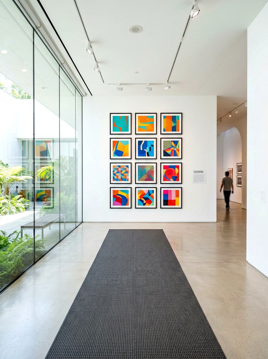 Grid Art Gallery - 30 bold colorful gallery wall ideas