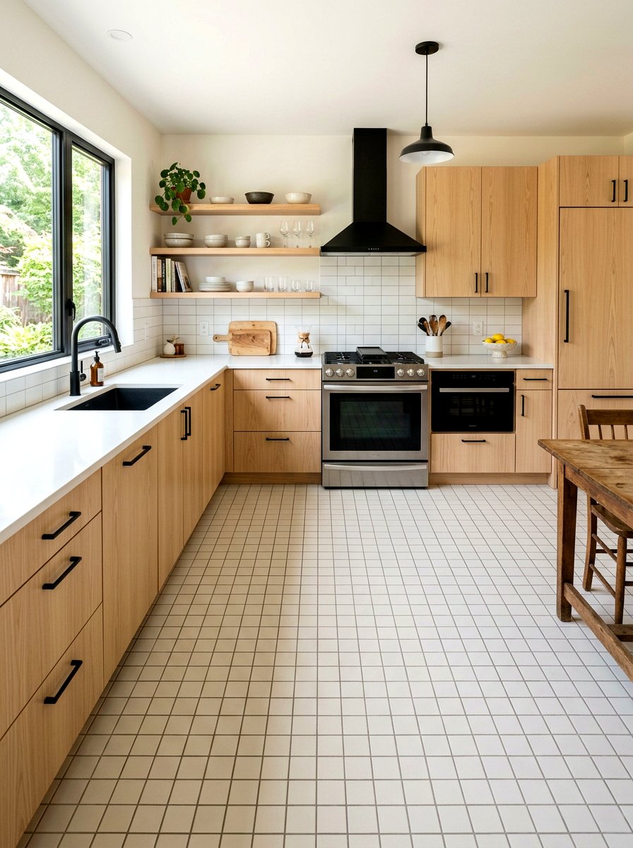 Grid Tile Floor - 30 tile floor pattern ideas