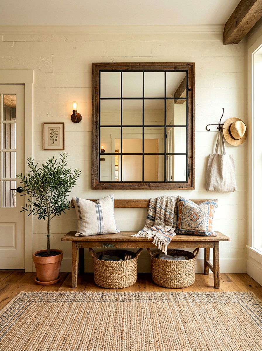 Grid window mirror - 30 entry mirror ideas