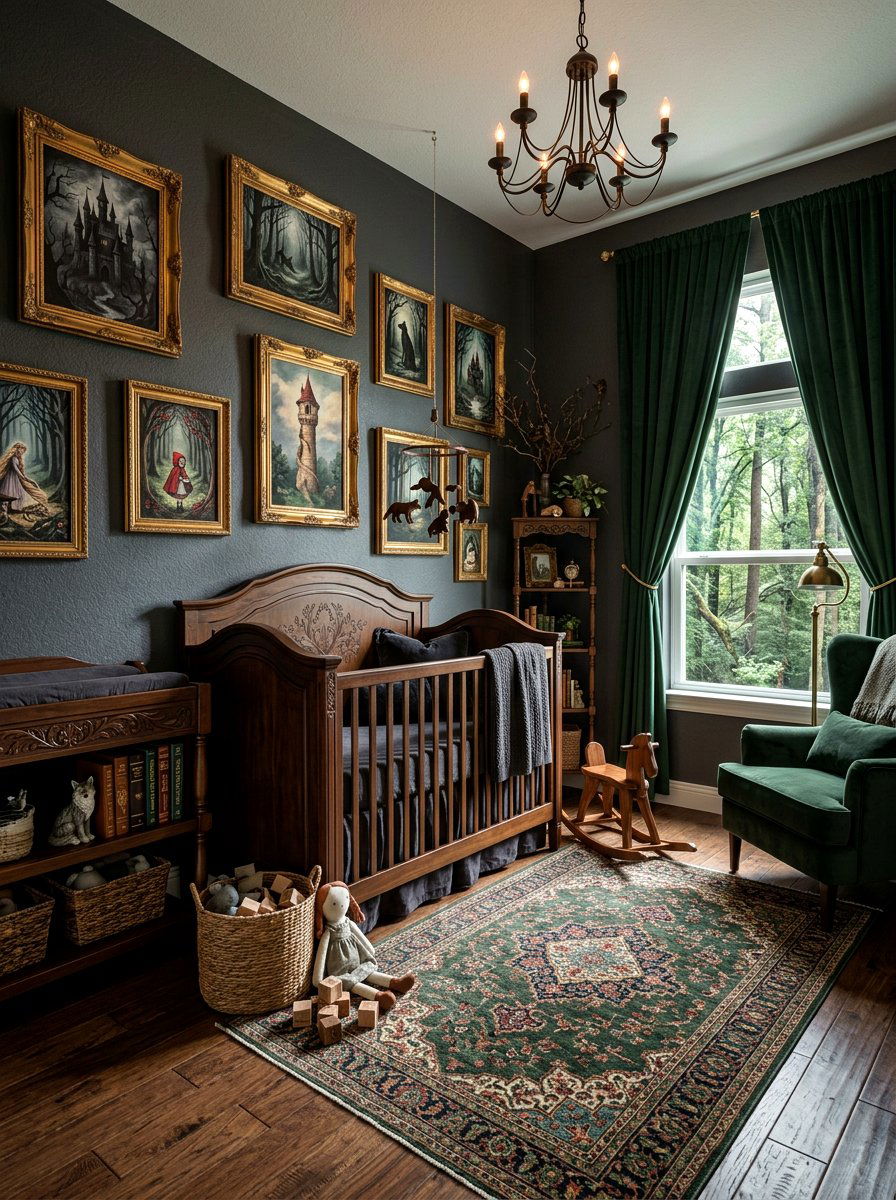 Grimm Fairy Tale Nursery - 30 vintage book nursery ideas