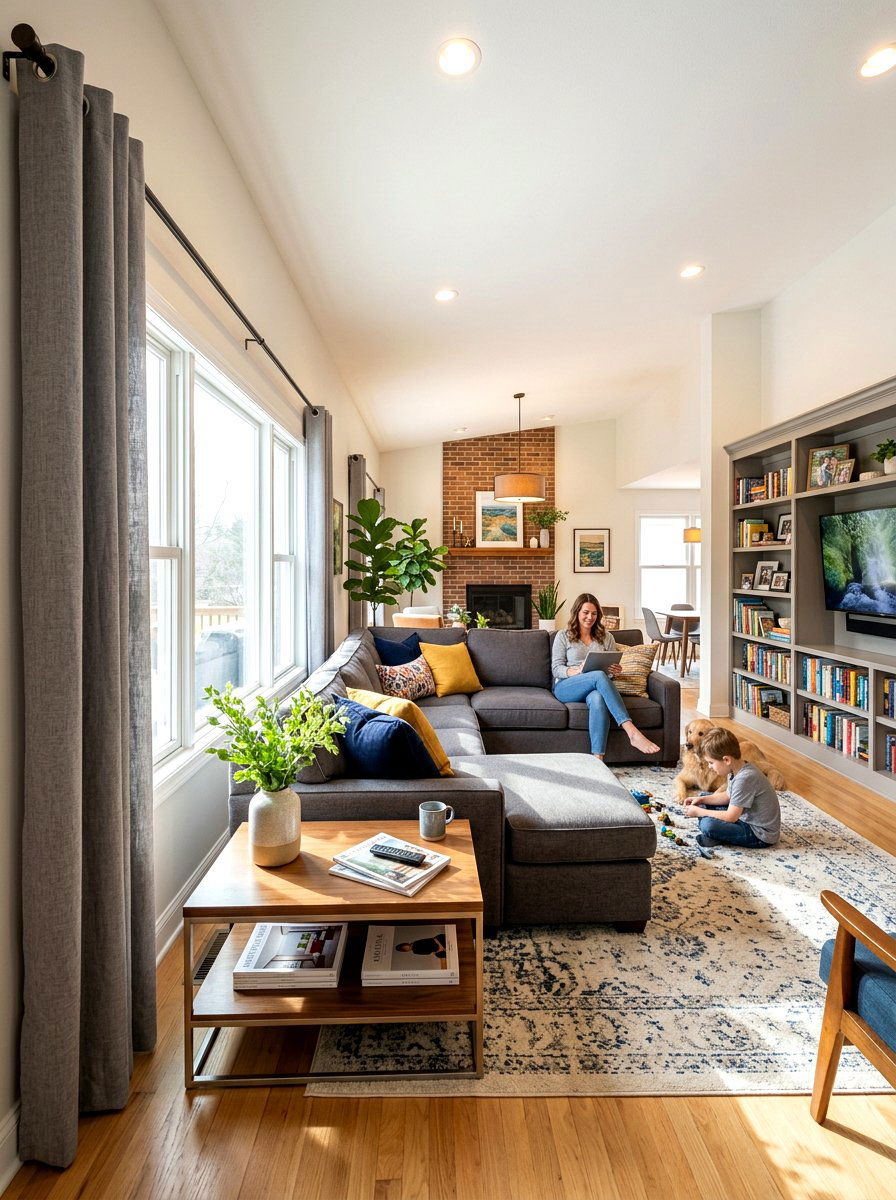 Grommet Top Curtains - 30 window treatment ideas