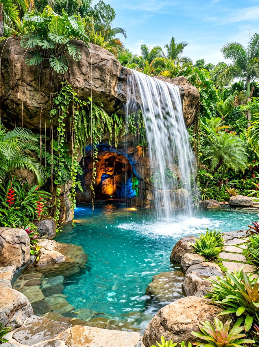 Grotto Pool - 30 backyard pool ideas