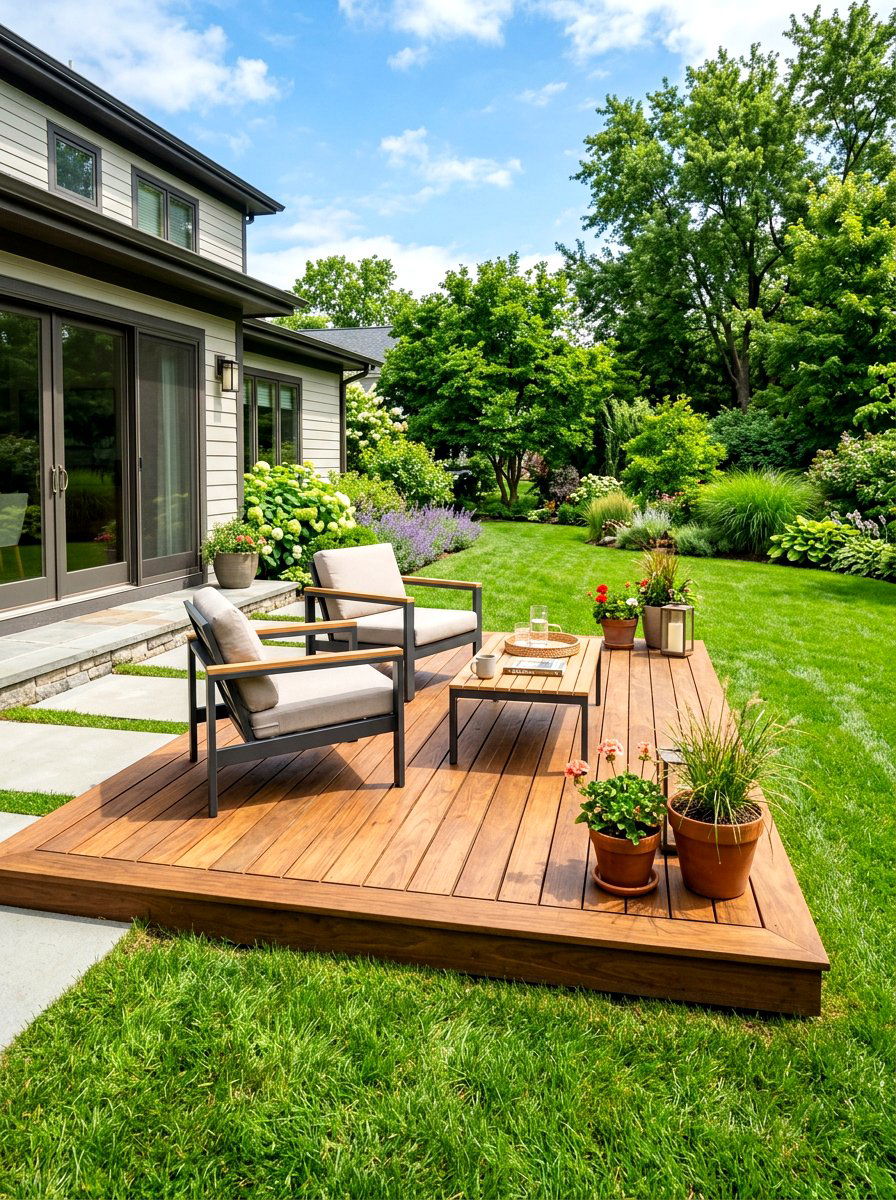 Ground Level Deck - 30 modern deck ideas