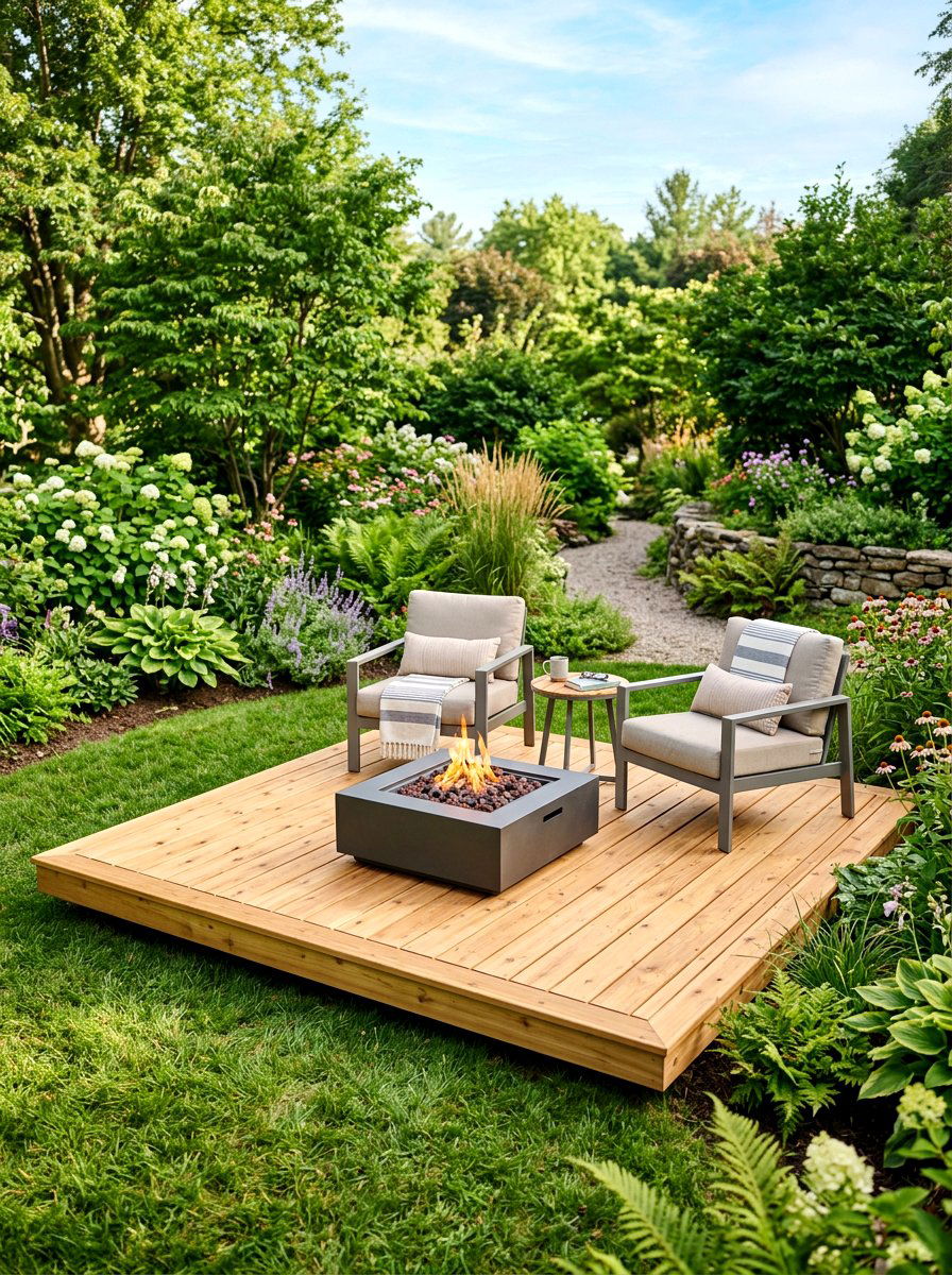 Ground Level Floating Deck - 30 deck makeover ideas