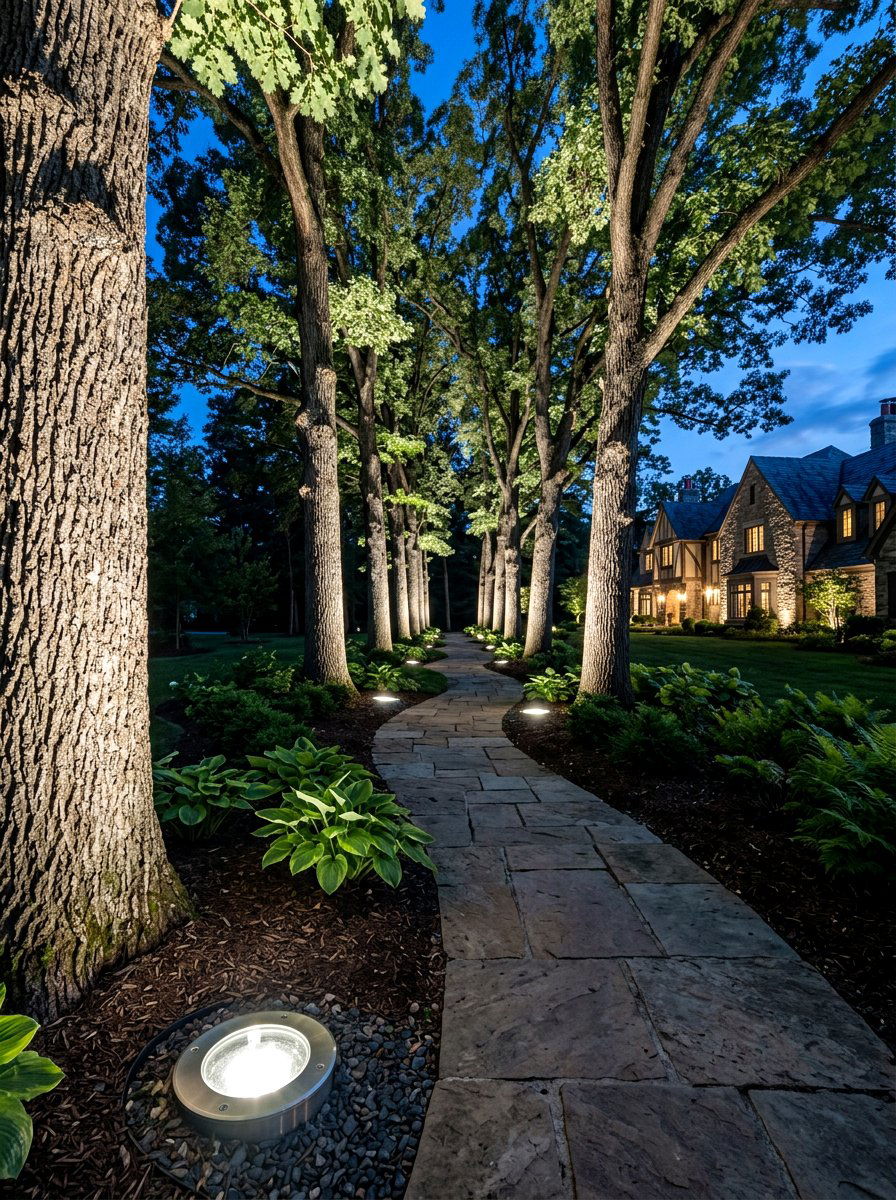 Ground Well Lighting - 30 front path lighting ideas