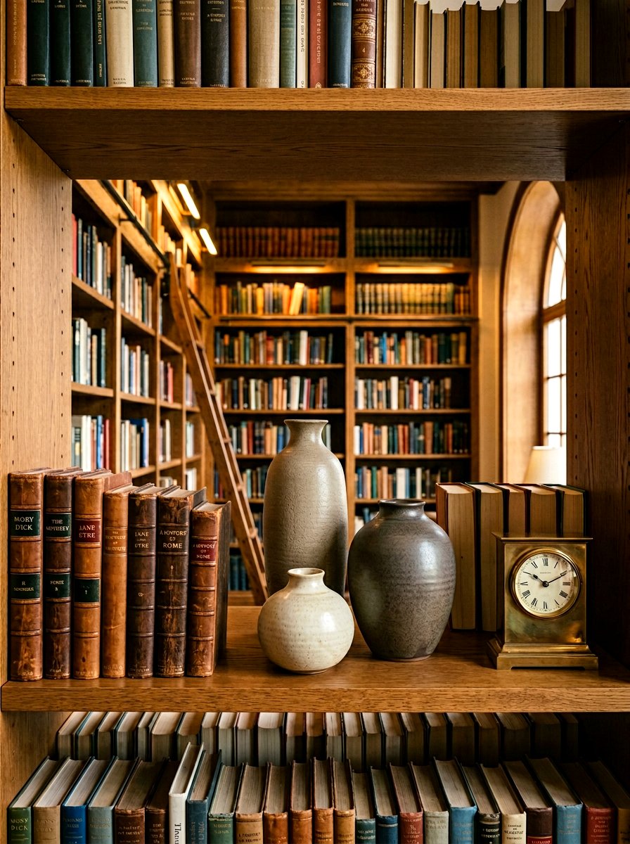 Grouped Ceramic Vases Shelf - 30 ceramic vase styling ideas