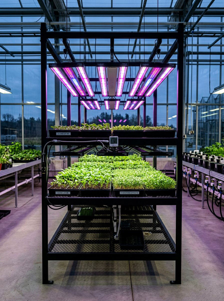 Grow Light Propagation Bench - 30 greenhouse propagation bench ideas