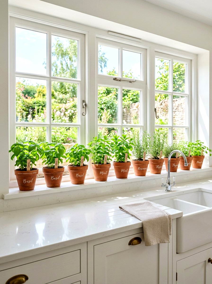 Grow Windowsill Herbs - 30 spring kitchen reset ideas