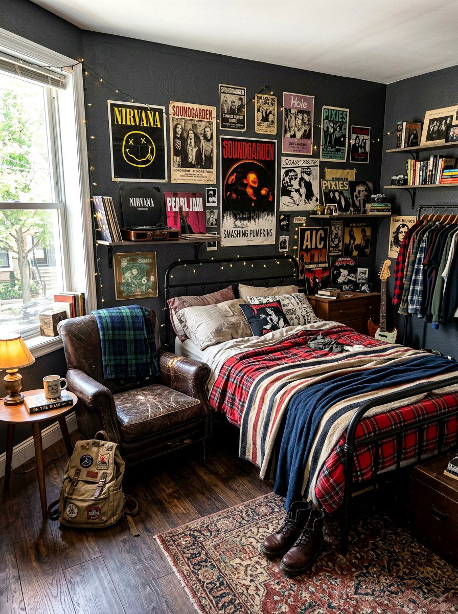 Grunge Aesthetic Bedroom - 30 cool teen room ideas aesthetic