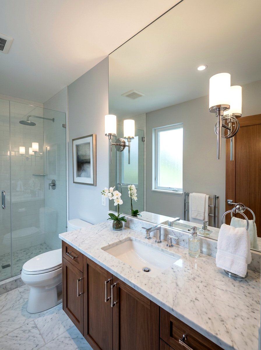 Guest Bathroom Mirror Sconce - 30 bathroom lighting ideas