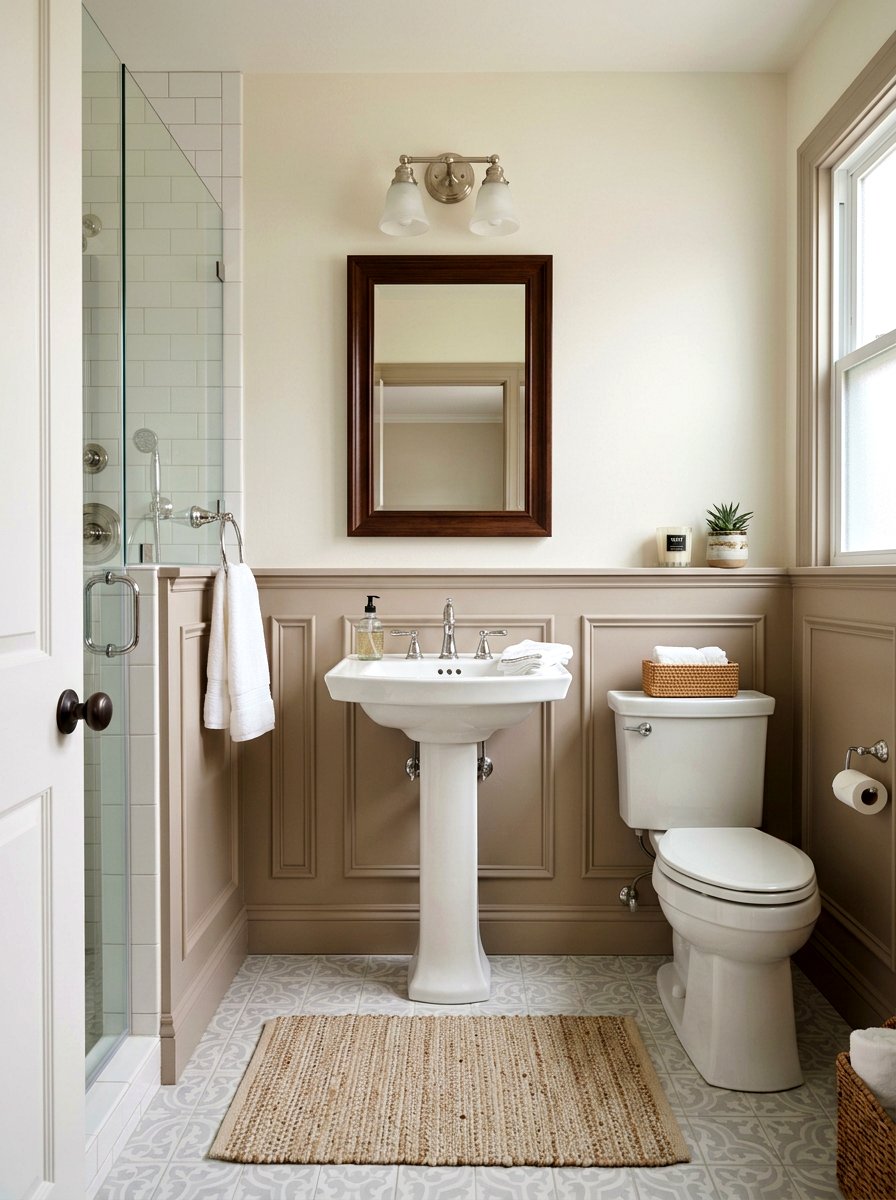 Guest Bathroom Wall Paneling - 30 panel molding bathroom ideas