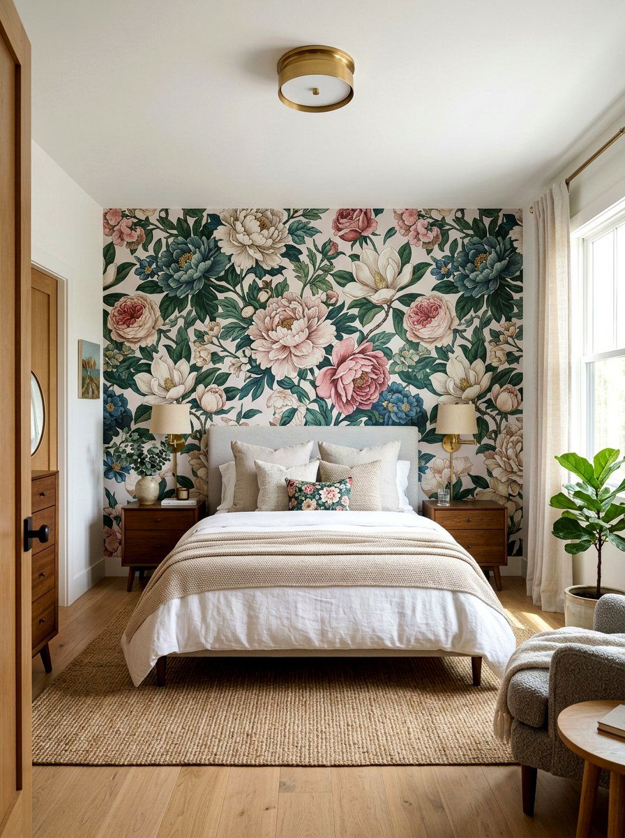 Guest Bedroom Floral Wallpaper - 30 guest bedroom ideas