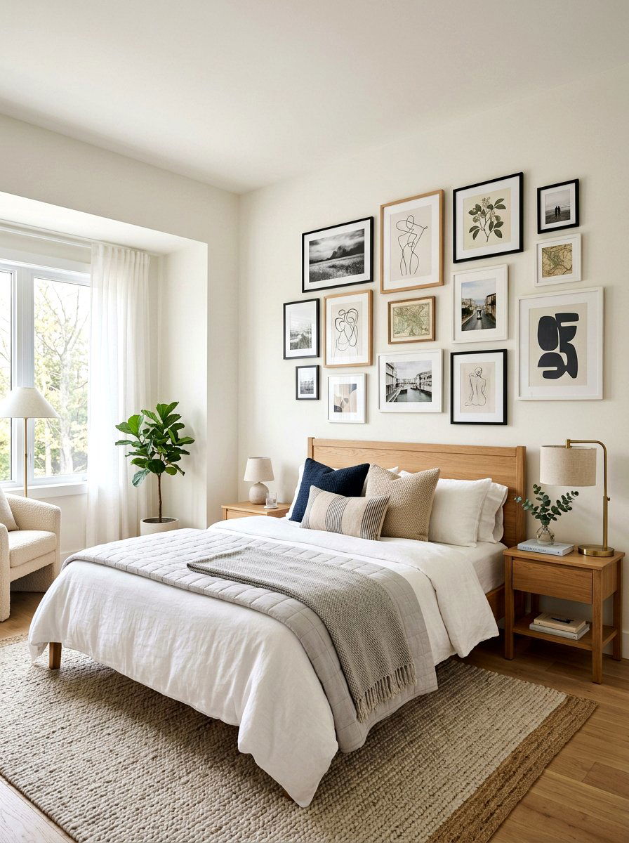 Guest Bedroom Gallery Wall - 30 guest bedroom ideas