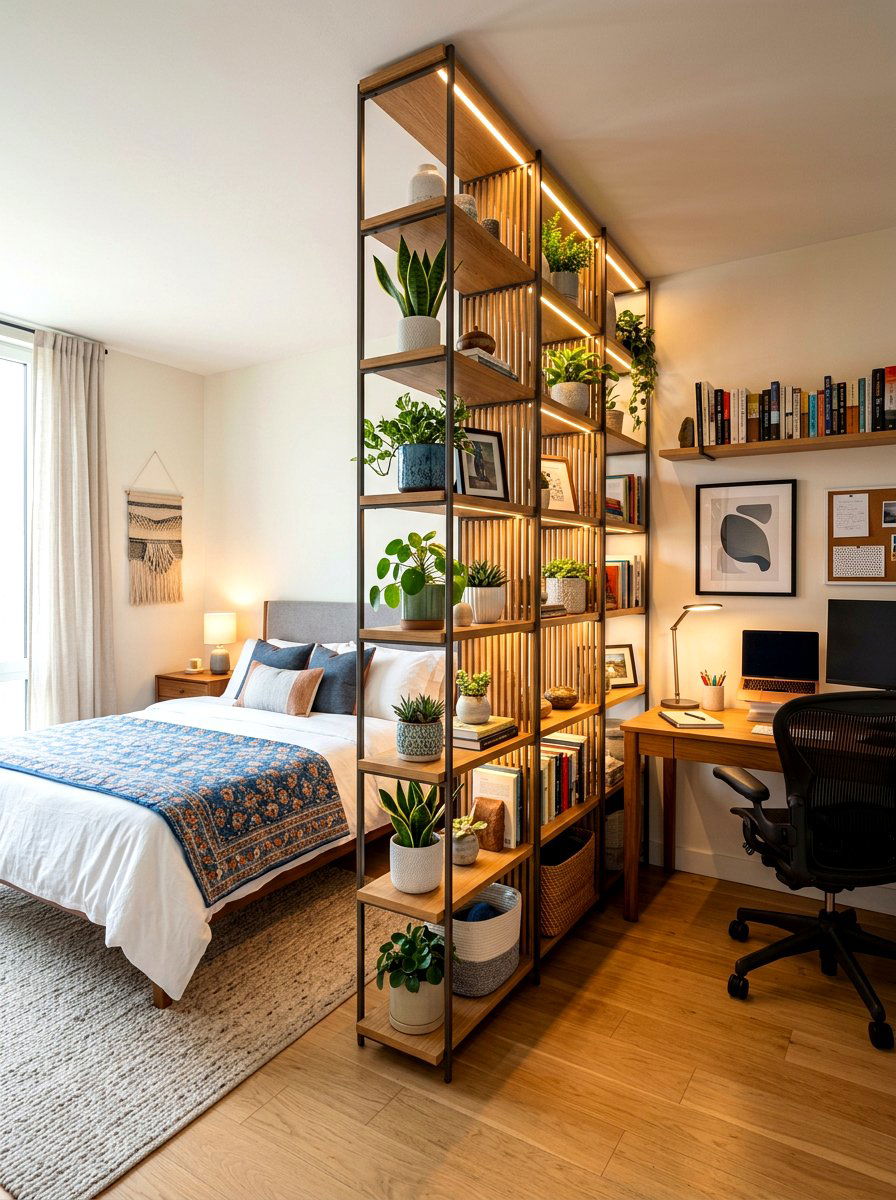Guest Bedroom Office Divider Wall - 30 guest bedroom office combo ideas